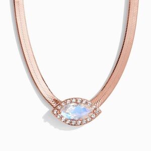Moon Magic Moonstone 18k Rose Gold Vermeil Necklace - The Eye On You